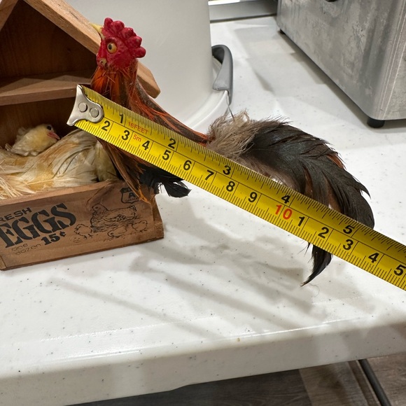 Vintage! Chicken Rooster Babies In A Hen House. ♥️ chicken 🐔 🐓REAL LIKE!!! FIRM! - Picture 8 of 9